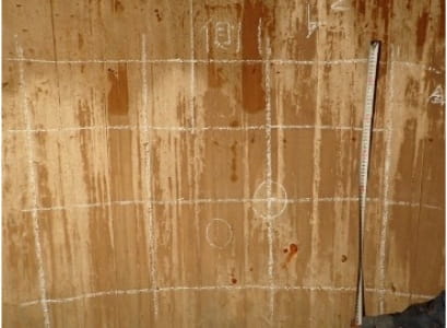 鉄筋探査後の状況